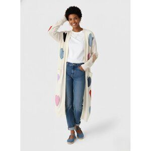 NWT Kerri Rosenthal Super Duper Zero Waste Duster in Natural Cashmere Sweater M